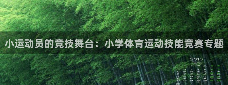 bbin视讯：小运动员的竞技舞台：小学体育运动技能竞赛专题